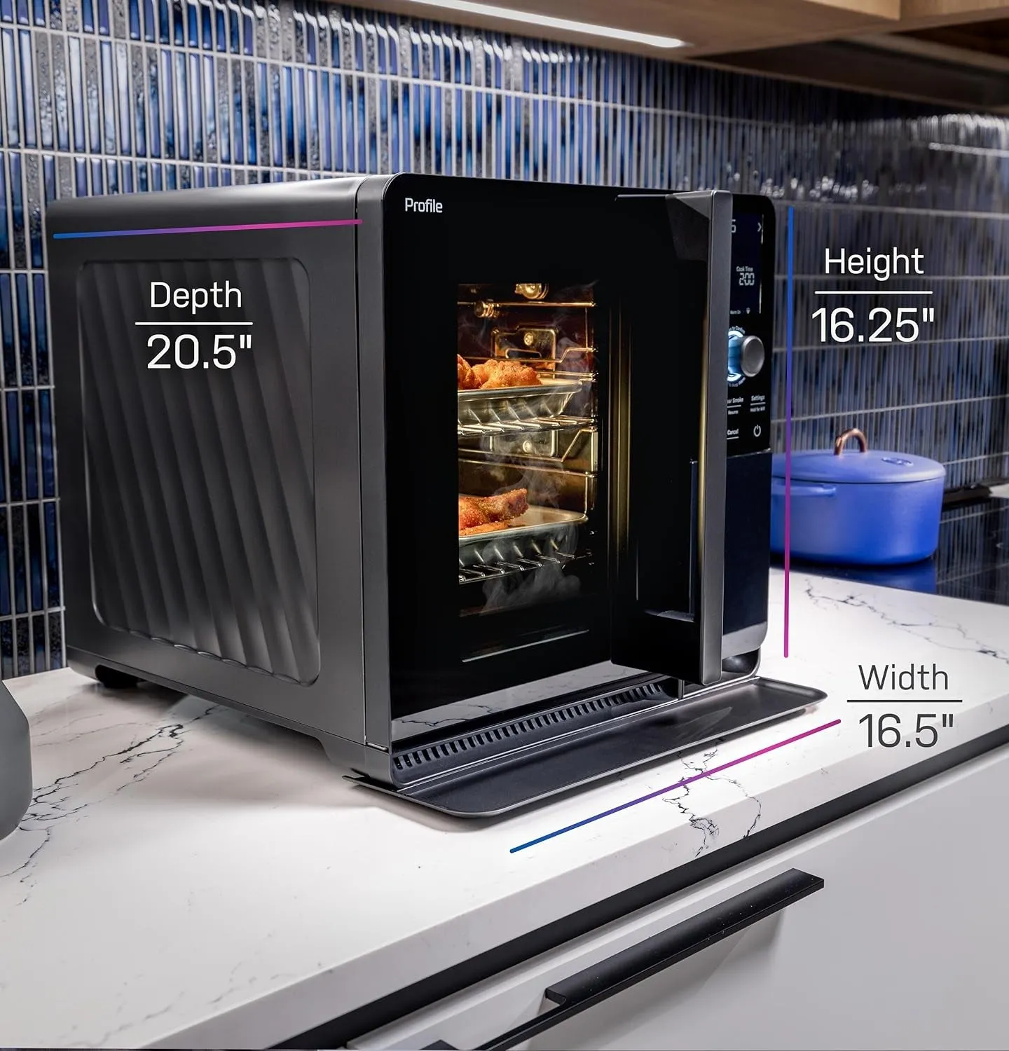 ™ Smart Indoor Pellet Smoker, with Active Smoke Filtration, 5 Smoke Control Settings, Wifi Connected, Electric, Countertop BBQ Appliance, Black