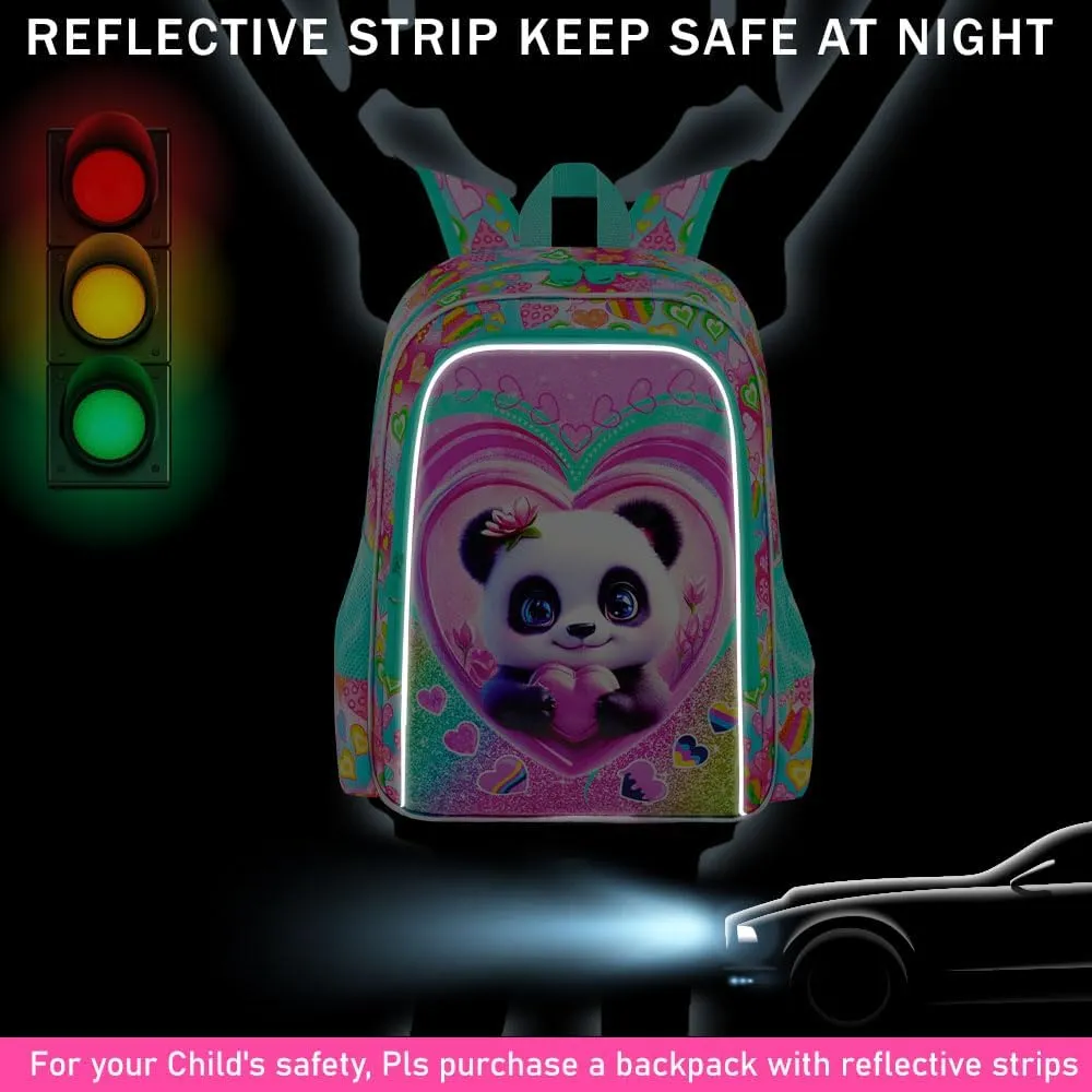 16" Girls Backpack, 3Pcs Kids Bookbag with Lunch Box, School Backpacks for Elementary Preschool Kindergarten