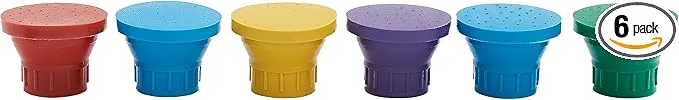 6 Pcs Bottle Top Waterers - Portable Dog Shower Outdoor - Bottle Cap Sprinkler - Bottle Shower Head for Road, Travel, Camping & Hiking, Plastic