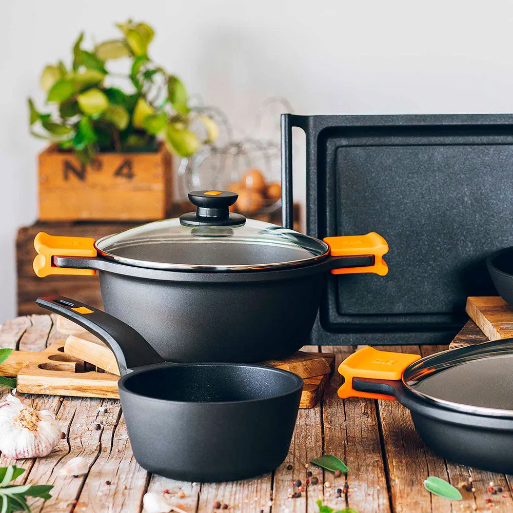 Batería de cocina 6 piezas Efficient con parrilla