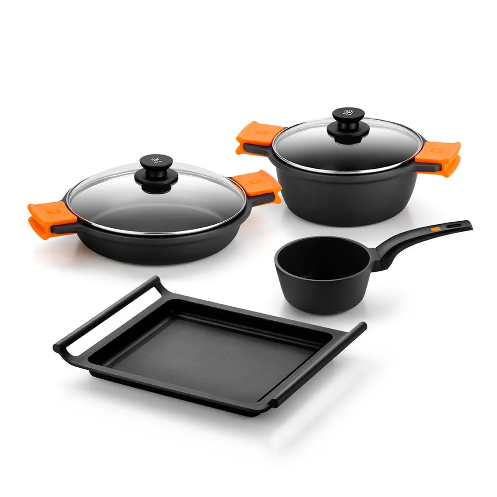 Batería de cocina 6 piezas Efficient con parrilla