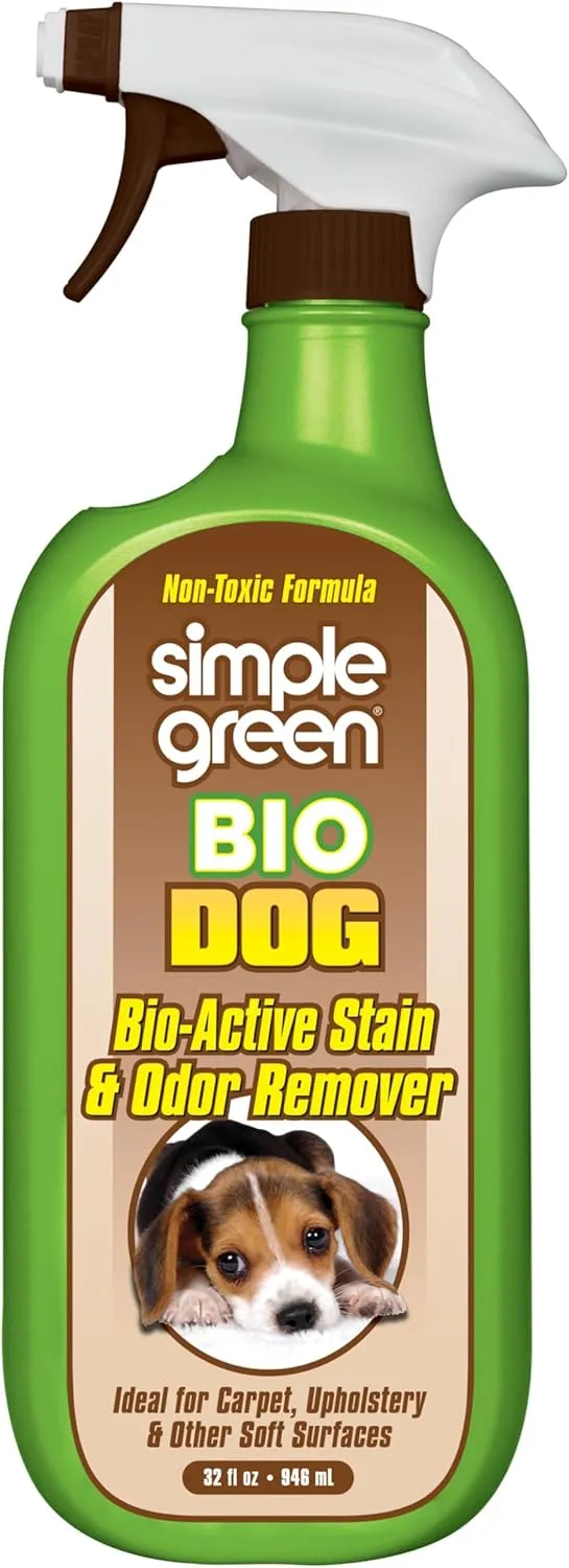 Bio Active Stain & Odor Remover for Pet & Carpet- Pet & People Safe - 32oz Spray