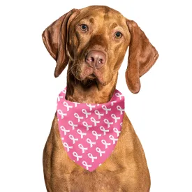 Breast Cancer Awareness Pink Tie On Dog Bandana