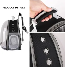 Cat and Small Puppy Carrier Bag Transparent Capsule Bubble Window Pet Outdoor Portable Expandable Space Bag Breathable Shoulder Pet Backpacks Airline Approved Pet Travel Carrier