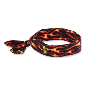 Chill-its 6700 Cooling Bandana Polymer Tie Headband, One Size Fits Most, Flames, Ships In 1-3 Business Days