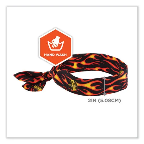 Chill-its 6700 Cooling Bandana Polymer Tie Headband, One Size Fits Most, Flames, Ships In 1-3 Business Days