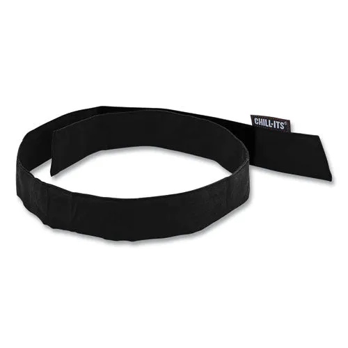 Chill-its 6705 Cooling Embedded Polymers Hook And Loop Bandana Headband, One Size Fit Most, Black, Ships In 1-3 Business Days