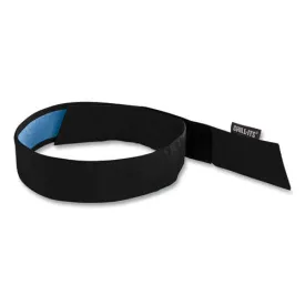 Chill-its 6705ct Cooling Pva Hook And Loop Bandana Headband, One Size Fits Most, Black, Ships In 1-3 Business Days