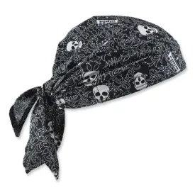 Chill-its 6710ct Cooling Pva Tie Bandana Triangle Hat, One Size Fits Most, Skulls, Ships In 1-3 Business Days