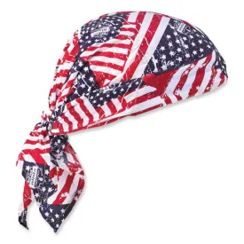 Chill-its 6710ct Cooling Pva Tie Bandana Triangle Hat, One Size Fits Most, Stars And Stripes, Ships In 1-3 Business Days