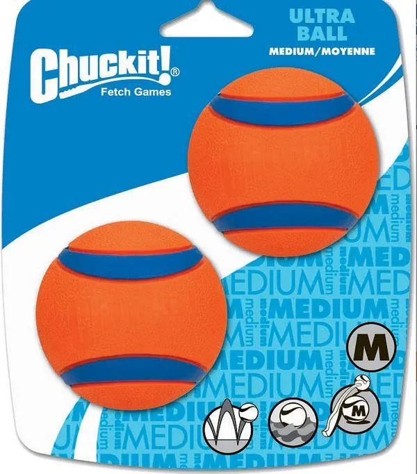 Chuckit! Ultra Ball Dog Toy (Small 2-pack)