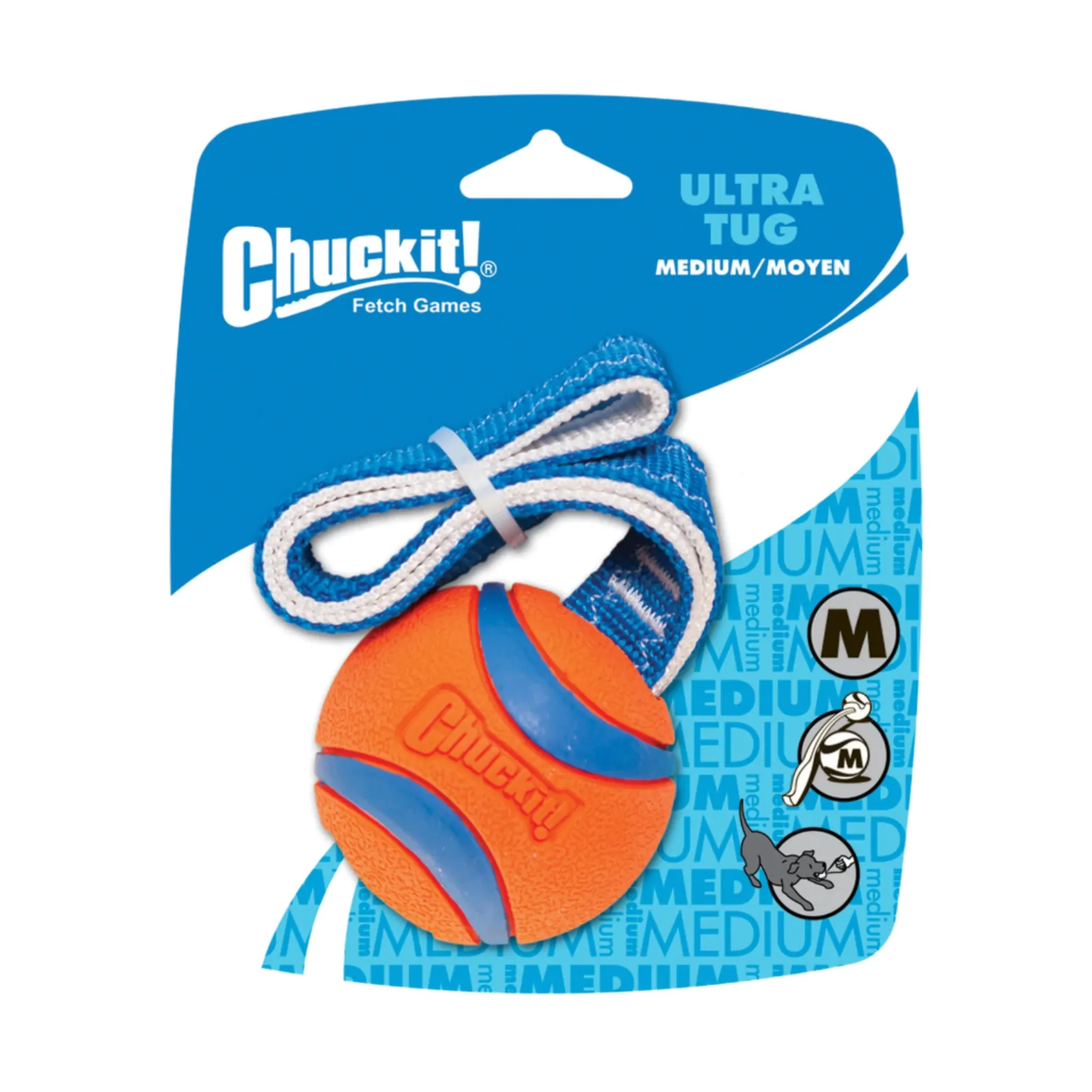 Chuckit Ultra Tug Dog Ball Toy Small, Medium & Large