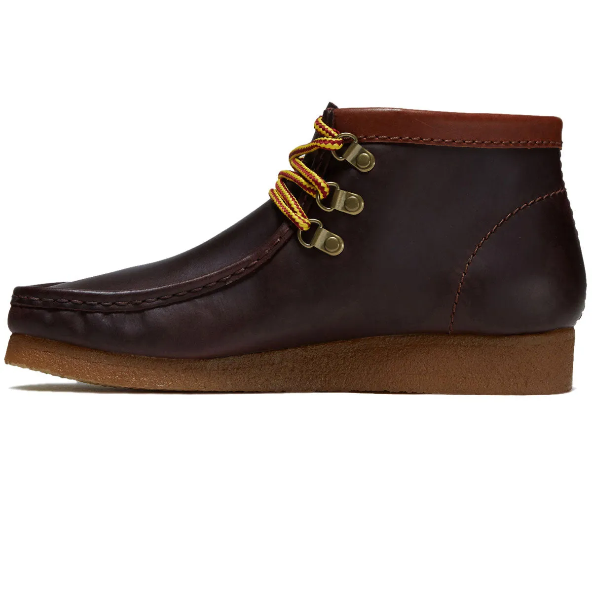 Clarks Wallaboot Hiker Boots - Burgundy Leather