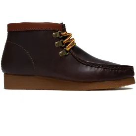 Clarks Wallaboot Hiker Boots - Burgundy Leather