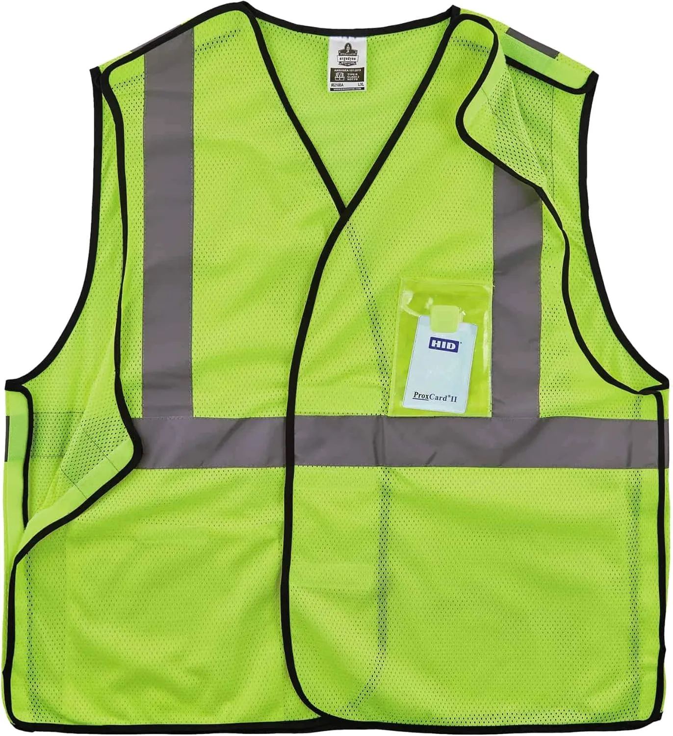 Ergodyne GloWear 8216BA ANSI High Visibility Breakaway Reflective Safety Vest with ID Badge Holder, Lime, Large/X-Large