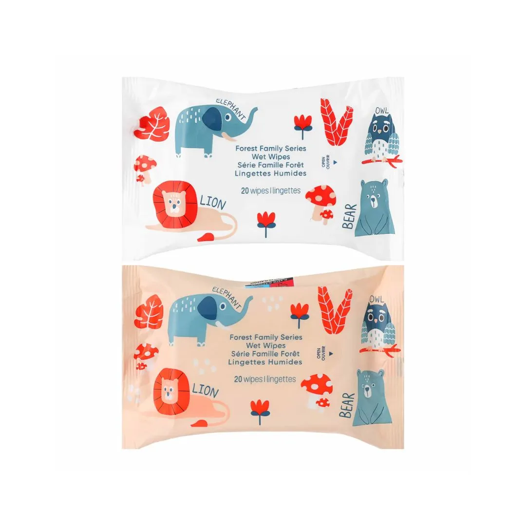 Forest Family Series Wet Wipes (20 Wipes×5 Packs)
