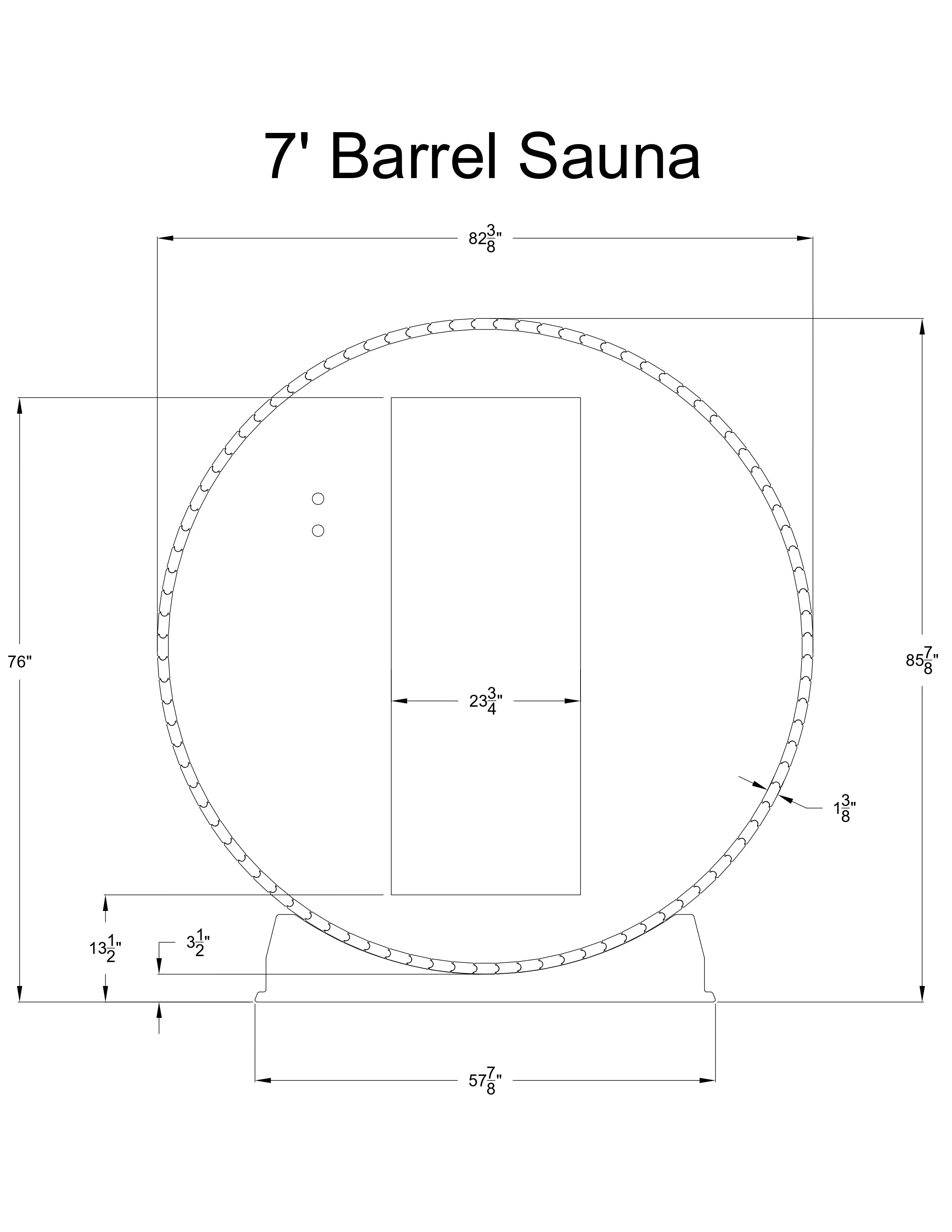 Grandview 4-6 Person Canopy Barrel Sauna
