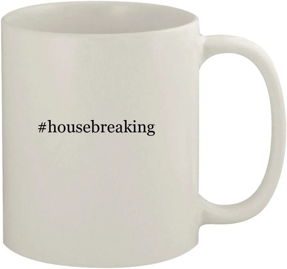 #housebreaking - 11oz Ceramic White Coffee Mug, White