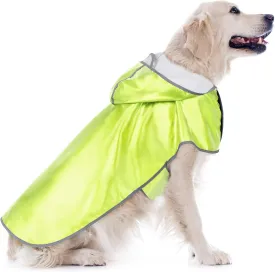 Illumifun Dog Raincoat - Reflective Waterproof Rain Jacket with Leash Hole & Adjustable Hoodie for Walks in Rainy Days (XX-Large)