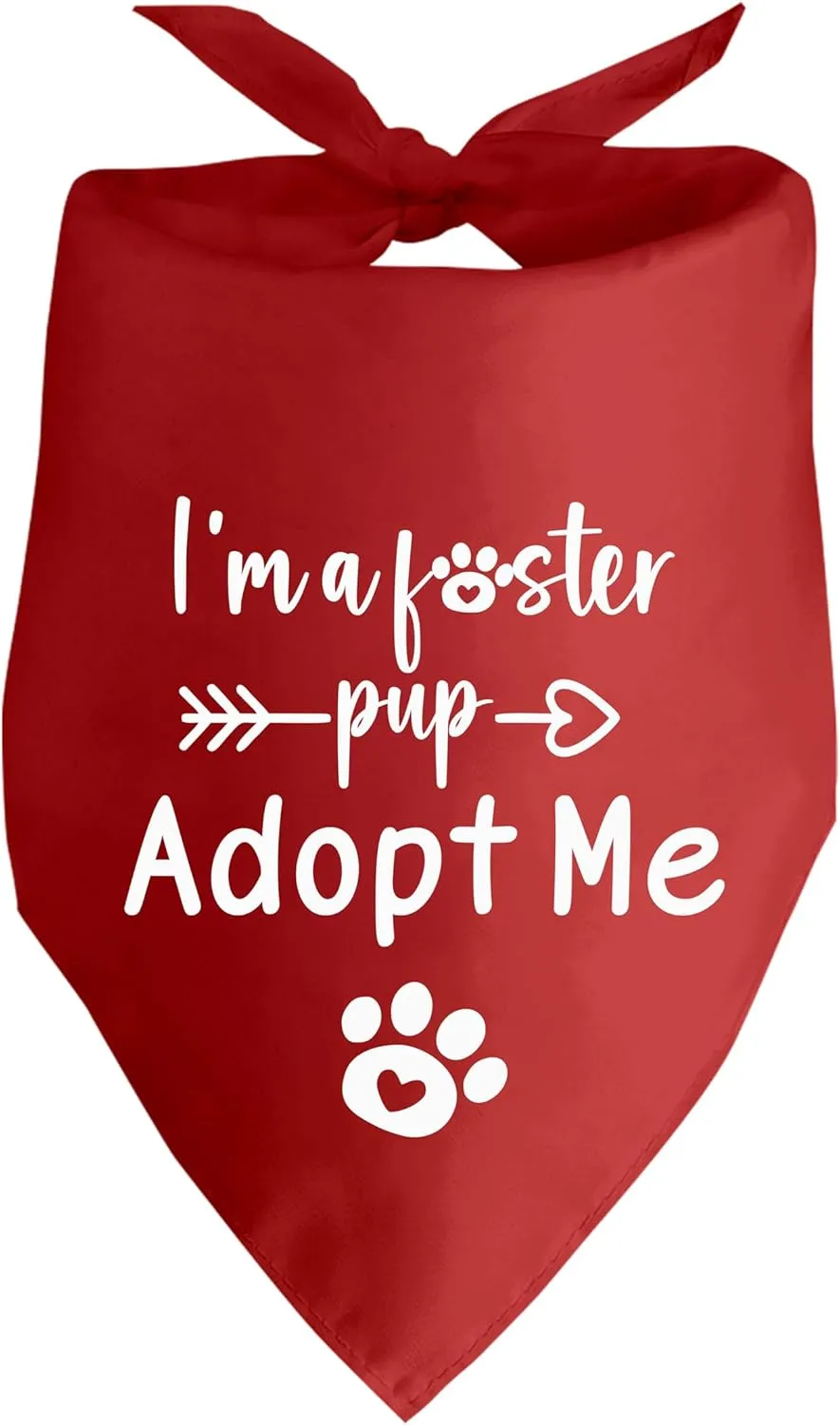 I'm a Foster Pup Adopt Me Dog Bandana Adopted Pet Scarf Foster Pup Adopt Me Red Dog Bandana - Puppy Bandana for Small & Medium Dogs