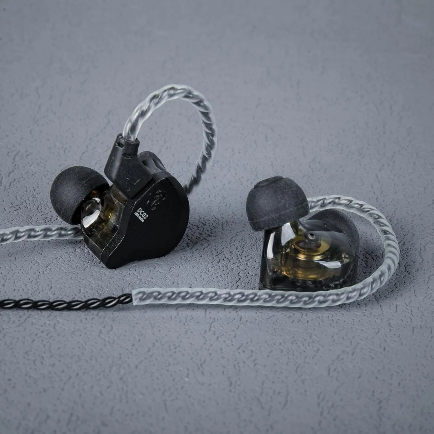 IN Ear Monitor Gaming Earbuds with MIC,CCZ DC02 IEM for Gaming Headphones,Dual Magnetic Circuit DD HIFI Earphones,Professional Earphone,Stereo Sound Earbuds,CCZ IEM Earphones with MIC(Black,With MIC)