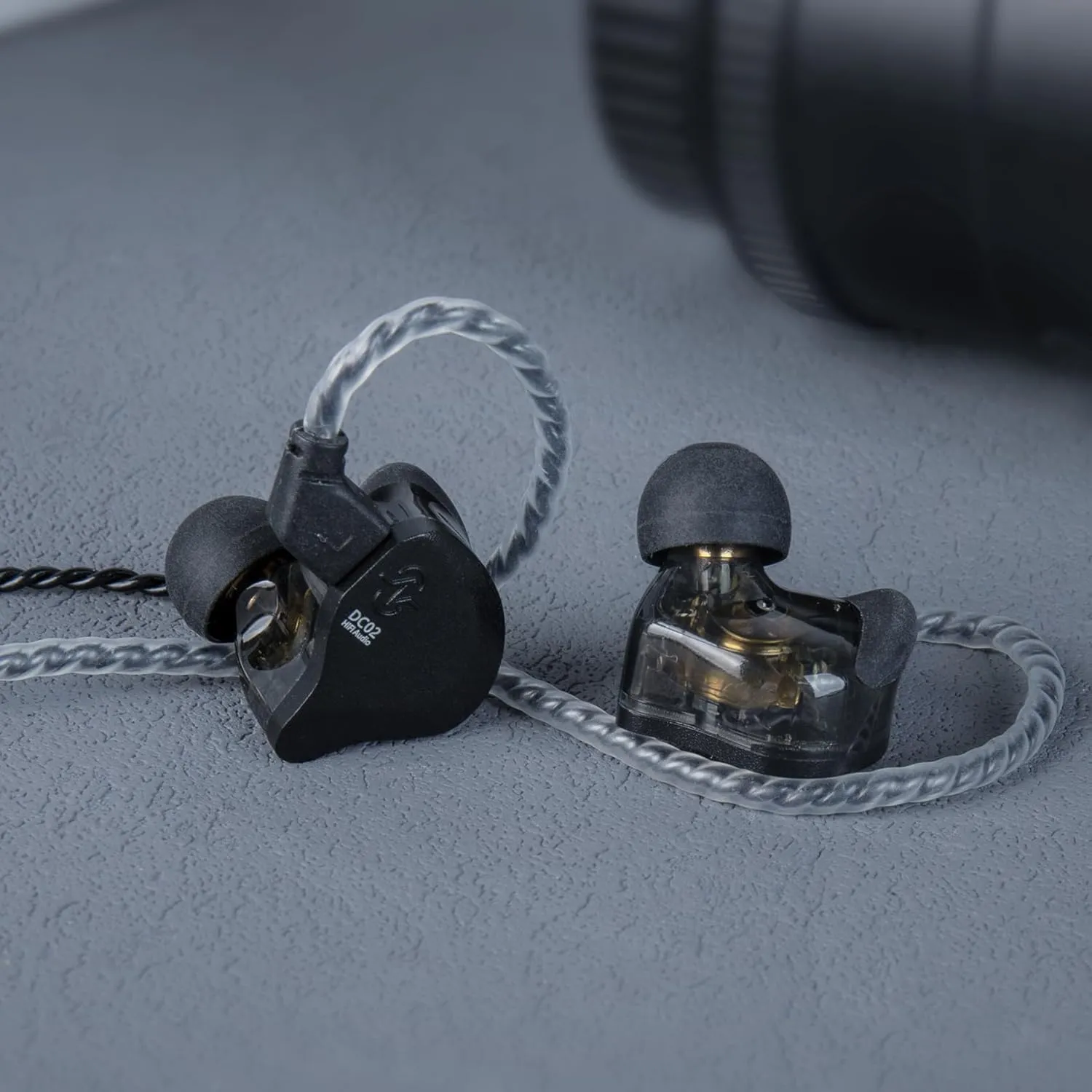 IN Ear Monitor Gaming Earbuds with MIC,CCZ DC02 IEM for Gaming Headphones,Dual Magnetic Circuit DD HIFI Earphones,Professional Earphone,Stereo Sound Earbuds,CCZ IEM Earphones with MIC(Black,With MIC)