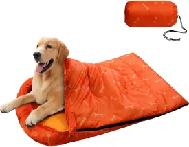 KUDES Dog Sleeping Bag Waterproof Warm Packable Dog Bed with Storage Bag for Indoor Outdoor Travel Camping Hiking Backpacking (43''Lx27''W)