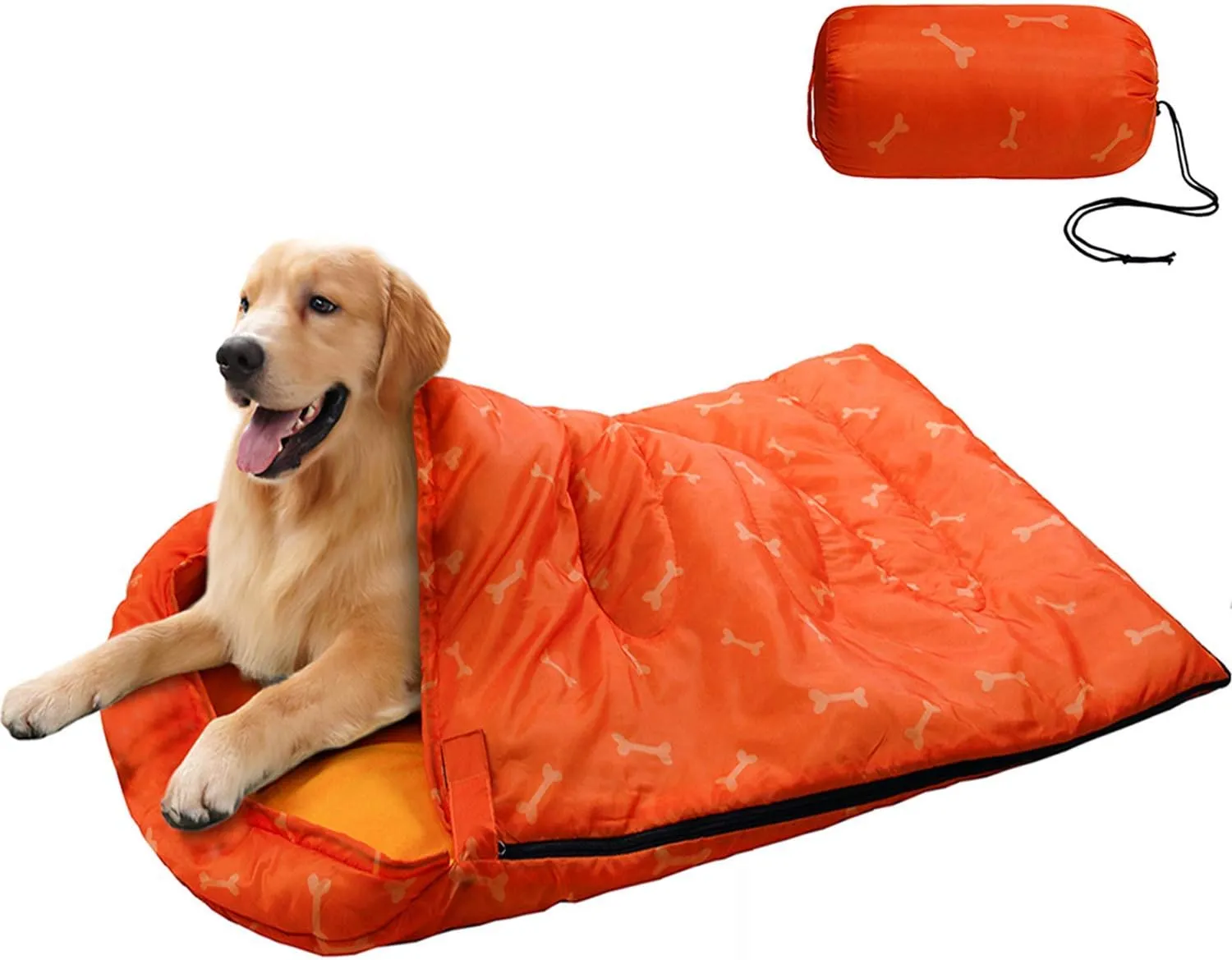 KUDES Dog Sleeping Bag Waterproof Warm Packable Dog Bed with Storage Bag for Indoor Outdoor Travel Camping Hiking Backpacking (43''Lx27''W)