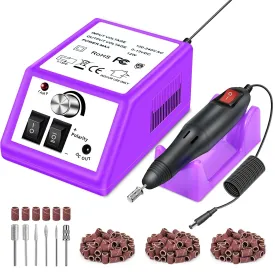 LAVAED Nail Drill Professional E Filer for Nails Electric Nail File, Nail Filer Electric Drill Nail Kit with 156pcs Sanding Bands and Nail Drill Bits for Acrylic Nail Gel Nail Manicure Pedicure