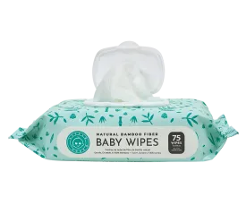 Little Toes Natural Bamboo Fiber Baby Wipes- Pack of 75