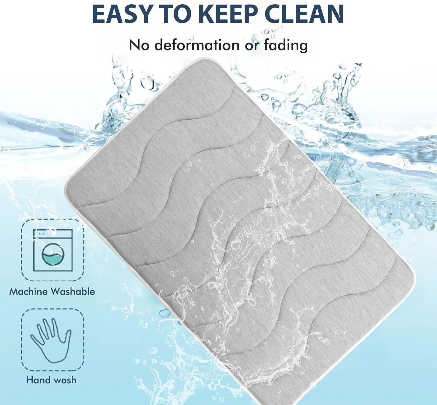 MICROCOSMOS 0.8" Thick Cooling Dog Foam Pad & Summer Pet Sleeping Mat, Machine Washable, Materials Safe, Portable Flat Pet Bed for Dogs.(Light Grey, 48" x 30")