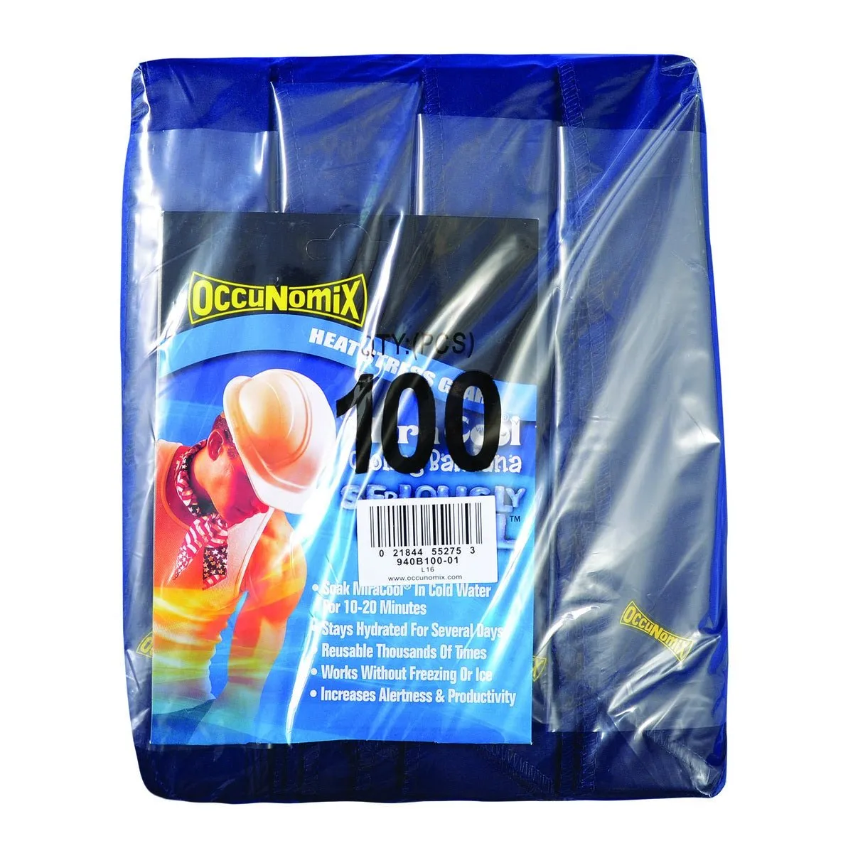 Occunomix 940 MiraCool Head / Neck Cooling Bandana with Super Absorbent Polymer Crystals