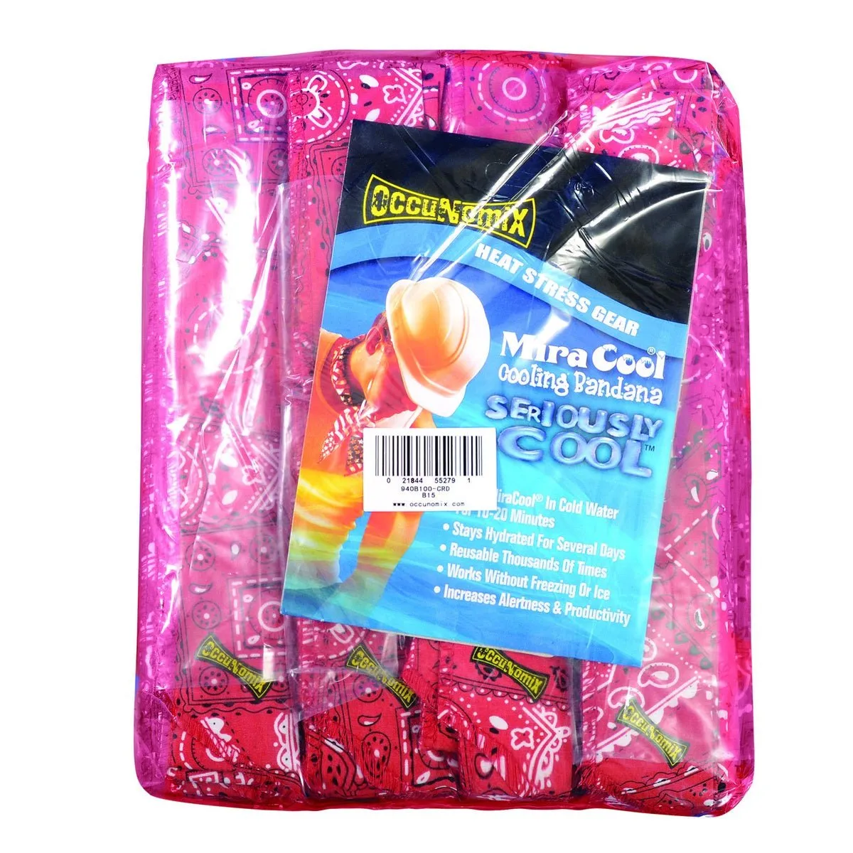 Occunomix 940 MiraCool Head / Neck Cooling Bandana with Super Absorbent Polymer Crystals