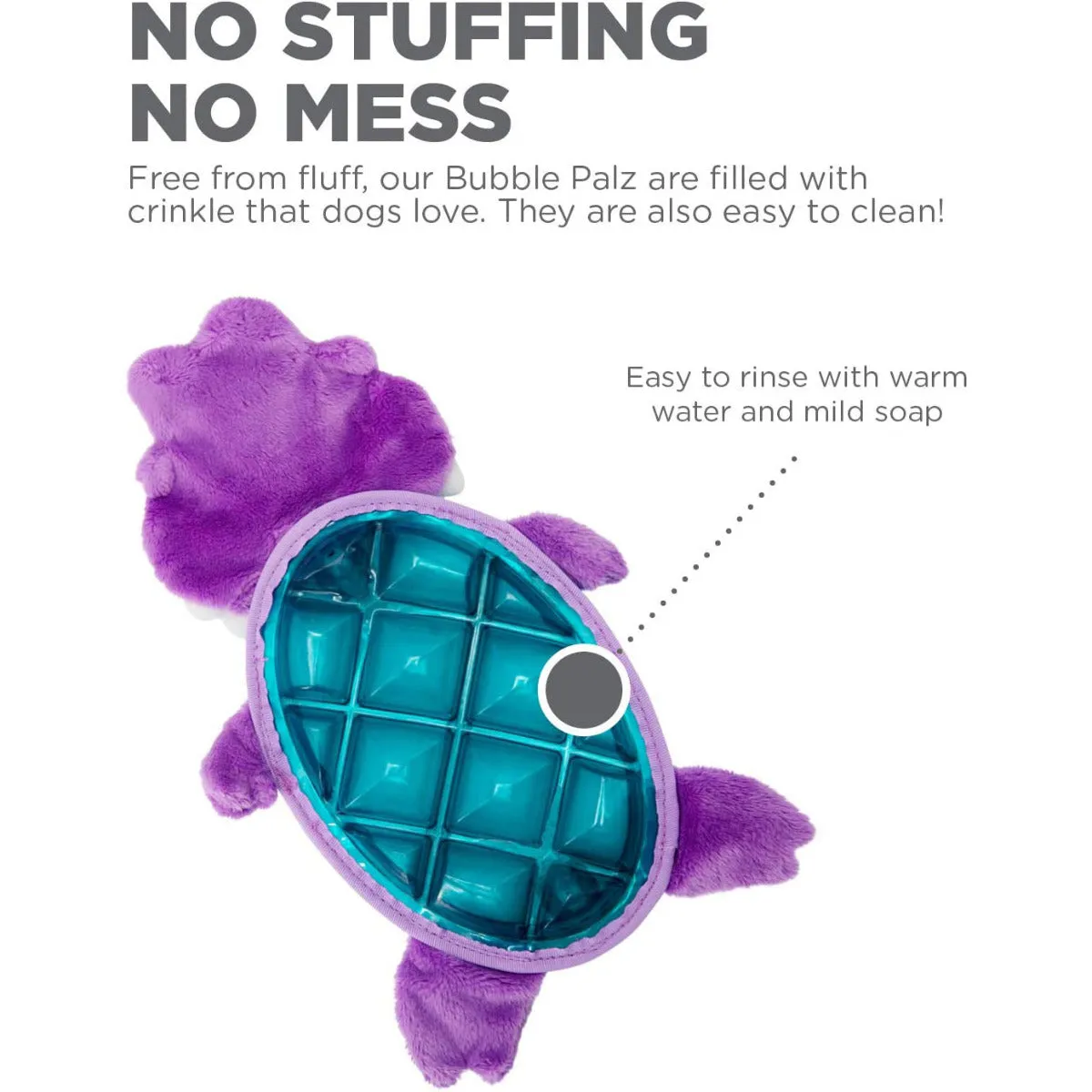 Outward Hound Bubble Palz Dino Purple Medium