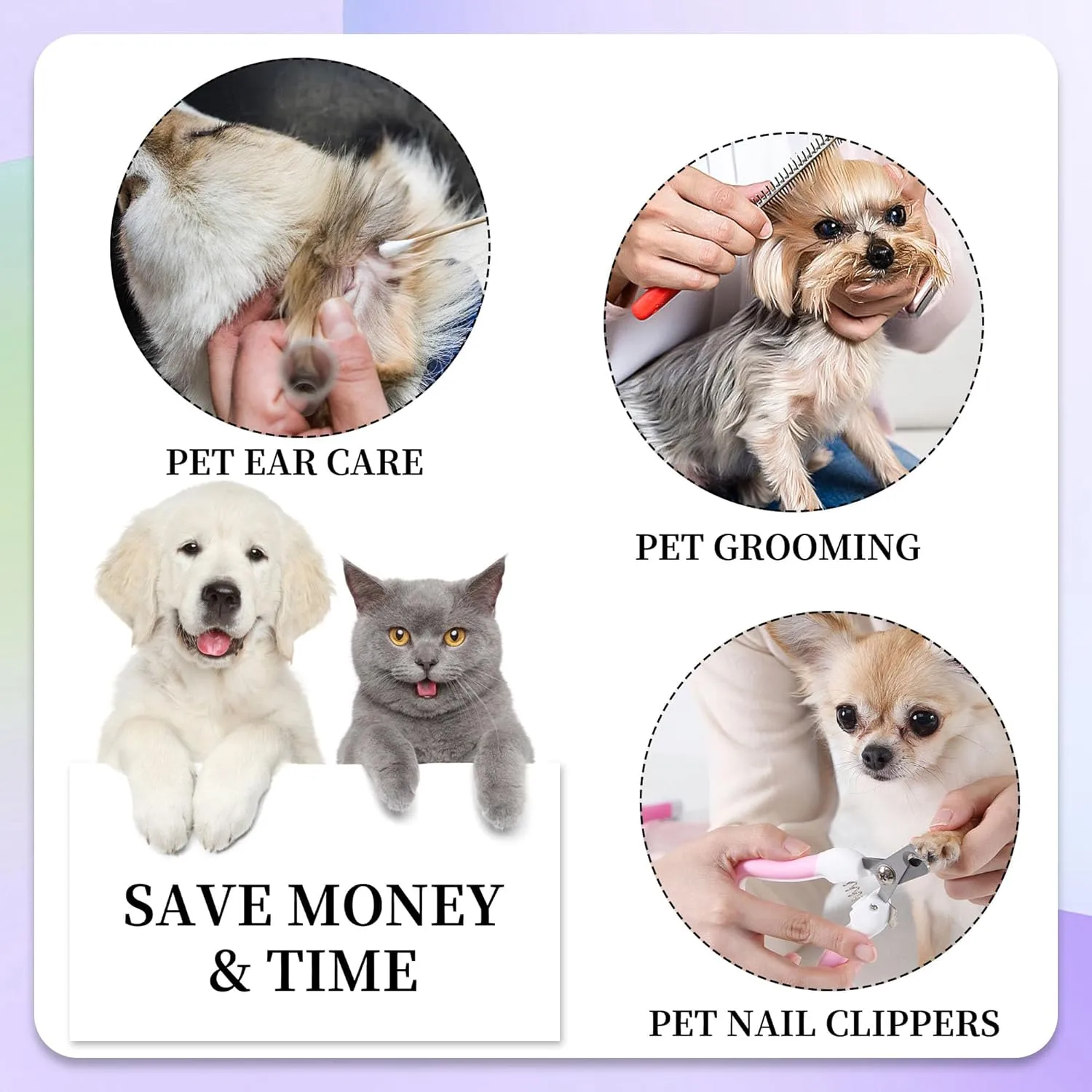 PatiencET Dog Grooming Hammock for Small Dogs Pet Hammock for Nail Trimming Dog Sling for Nail Clipping Dog Hanging Harness (Black S)
