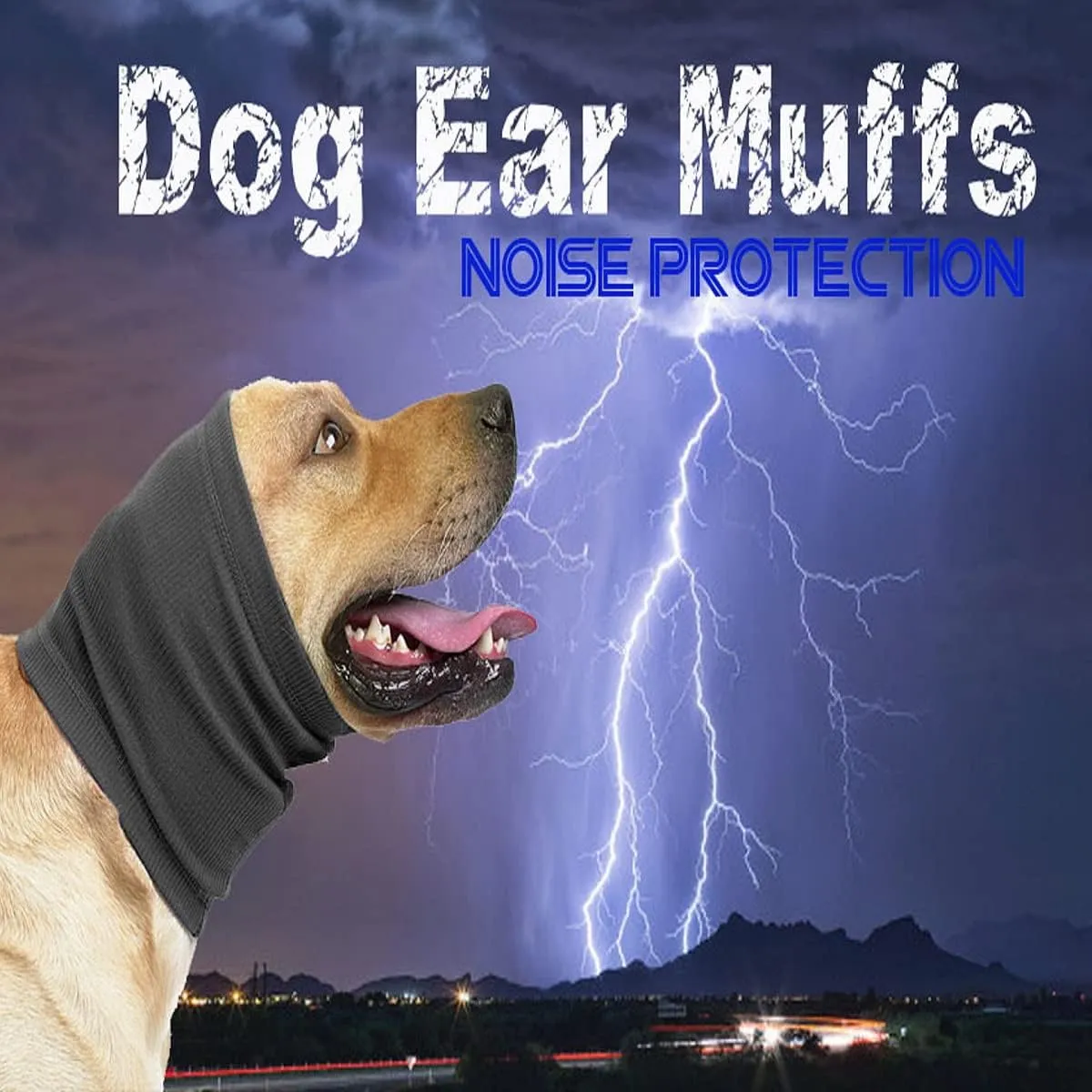 Quiet Ears for Dogs Hats Hoodies Dog's Ear Muffs Headband Noise Ear Protection for Dogs,Blue M