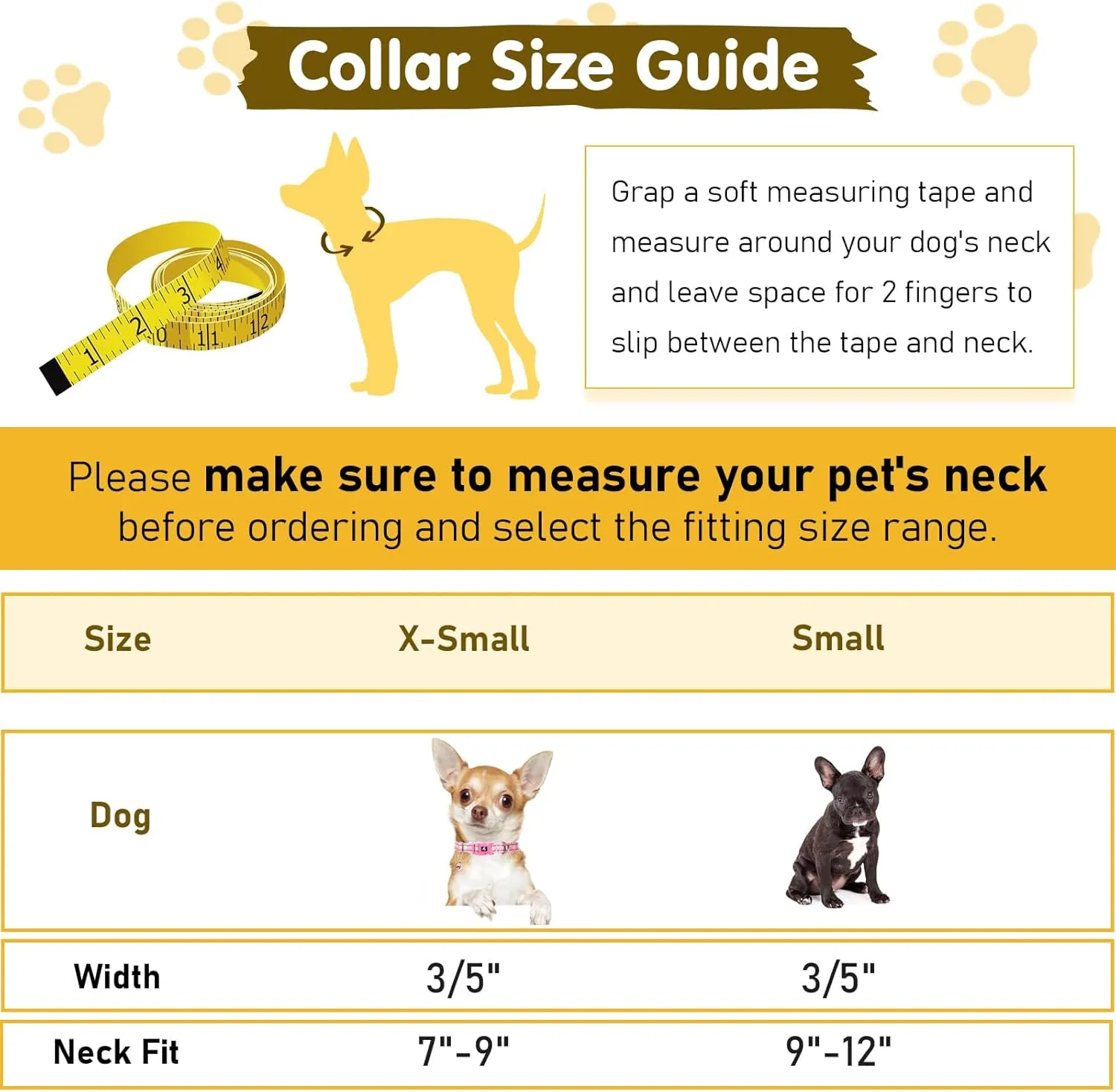 Reflective Small Dogs Collar with Bell - Nylon Adjustable Collar for XS & S Dogs High Visibility for Night Walks, for Puppies (Blue S)