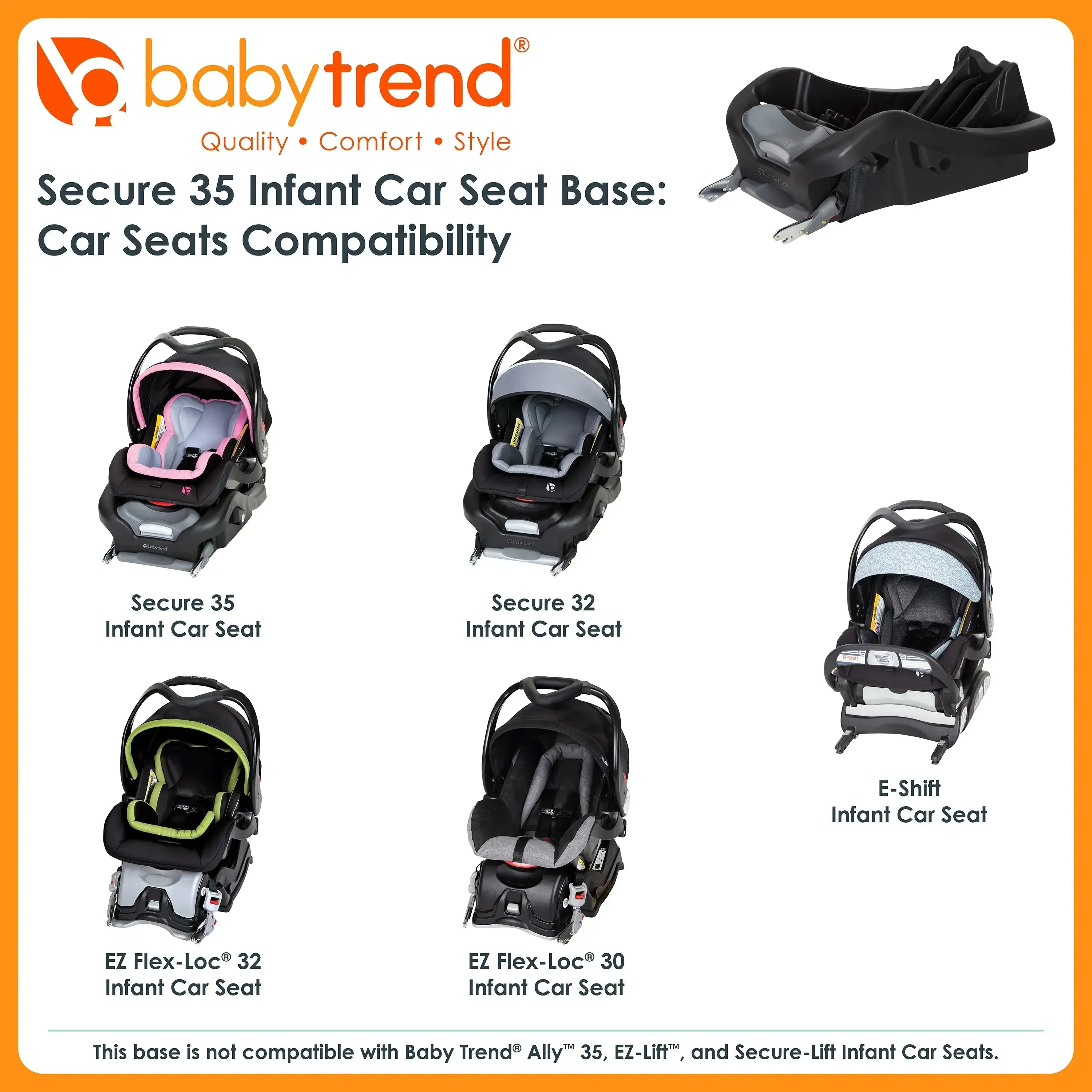Secure 35 Infant Car Seat Base