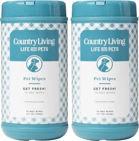 Silver Paw Fragrance-Free Wipes for Dogs, Dog Wipes Cleaning & Pet-Friendly with Plant-Based Formula, 2-Pack (Total of 150 Wipes)