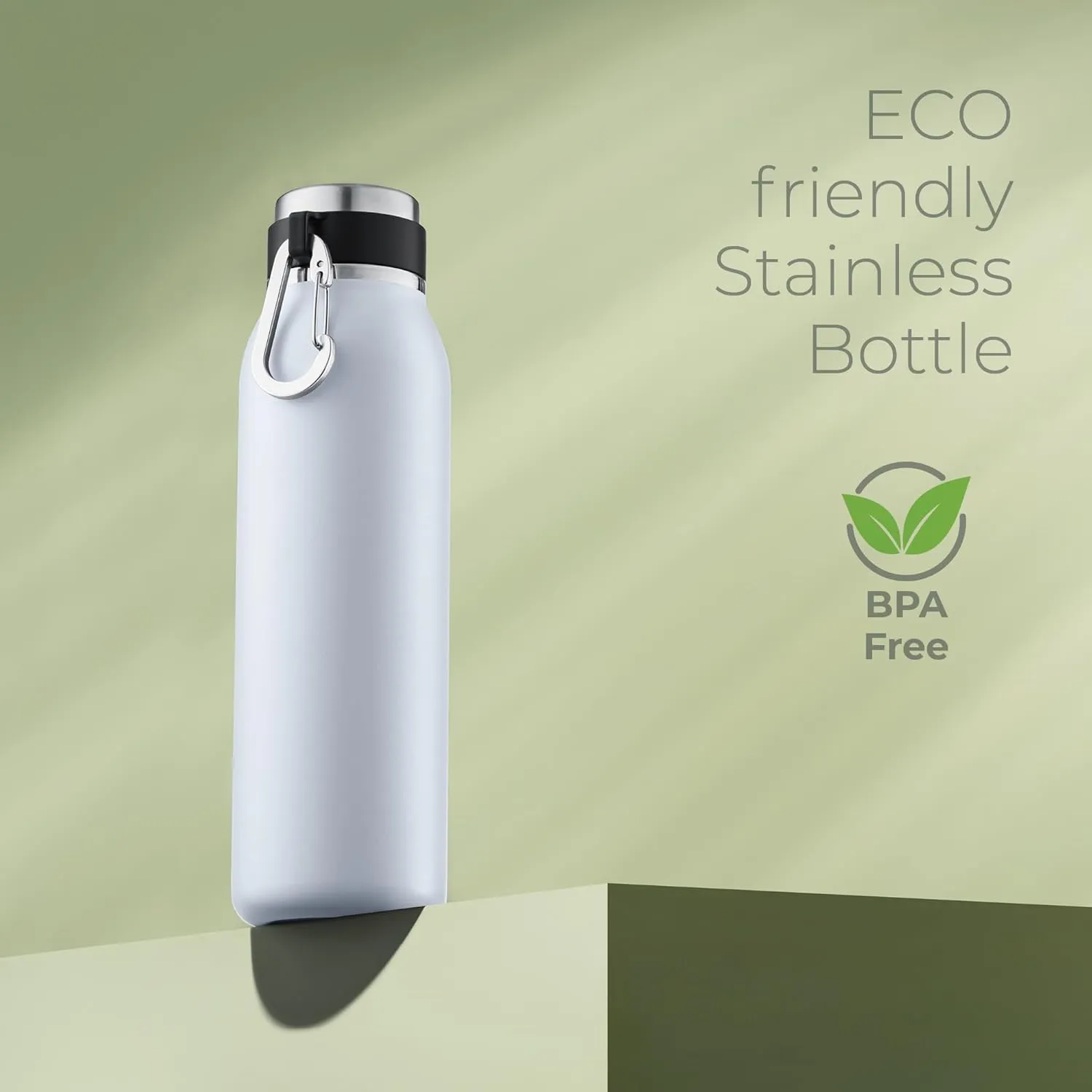 SipX Triple-Insulated Stainless Steel Water Bottle - 20oz. With Cover Lid, BPA-Free Reusable Insulated Water Bottle Keeps Cold For 24 Hours, (Blue)