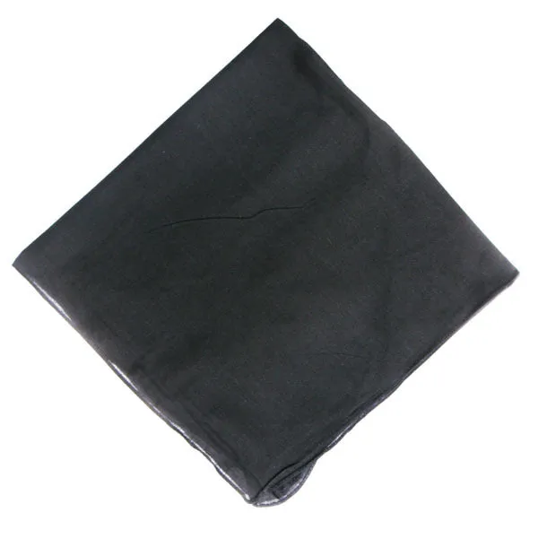 Solid Plain Black 100% Cotton 22"x22" Print (12 units)