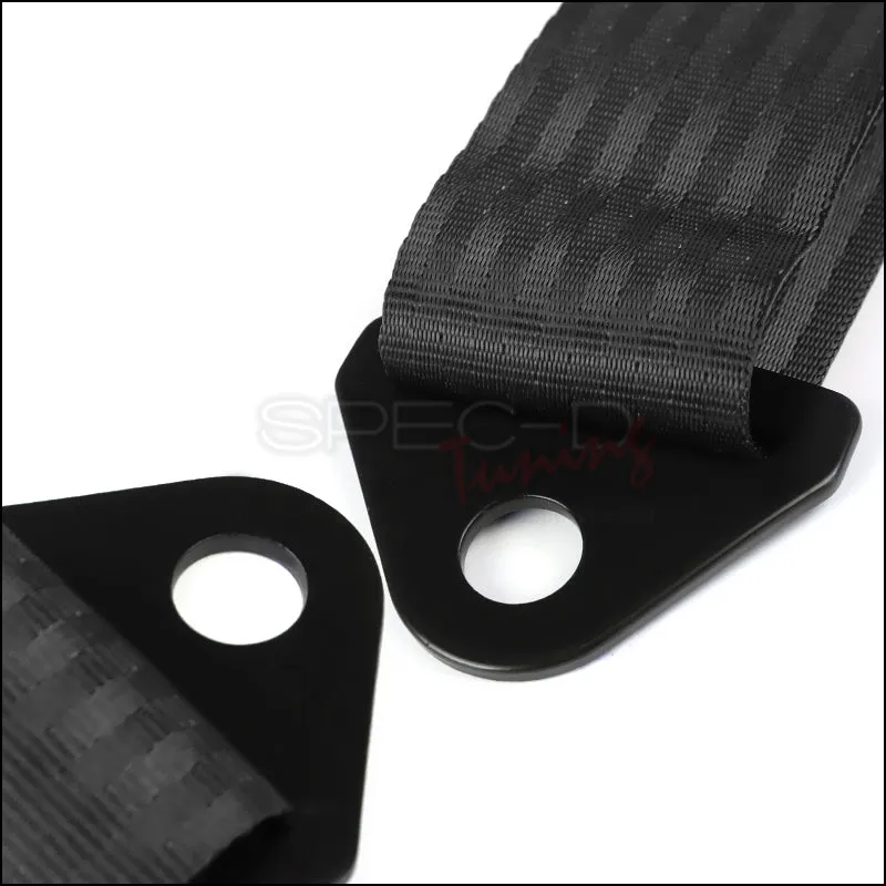 Spec-D 4-Point Buckle Racing Seat Belt Harness (Pair) Black / Green / Red / Blue