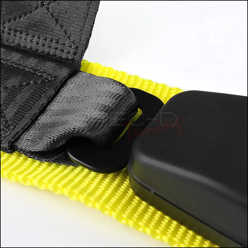 Spec-D 4-Point Buckle Racing Seat Belt Harness (Pair) Black / Green / Red / Blue