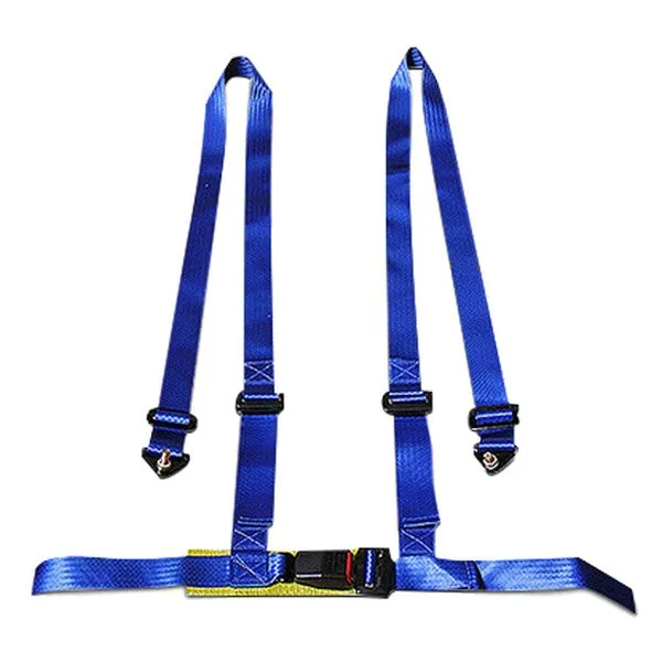 Spec-D 4-Point Buckle Racing Seat Belt Harness (Pair) Black / Green / Red / Blue