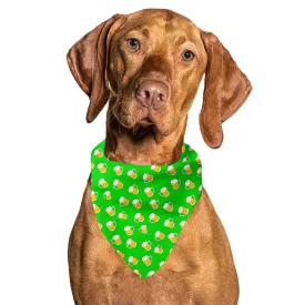 St. Patrick's Day Green Beer Tie On Dog Bandana