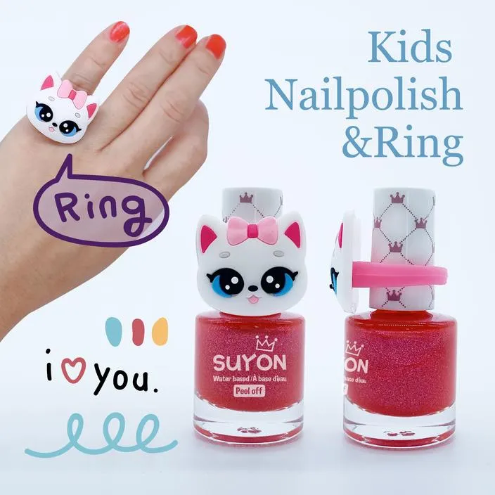 Suyon Peel Off Kids Nail Polish - Sloth, Pearl Green