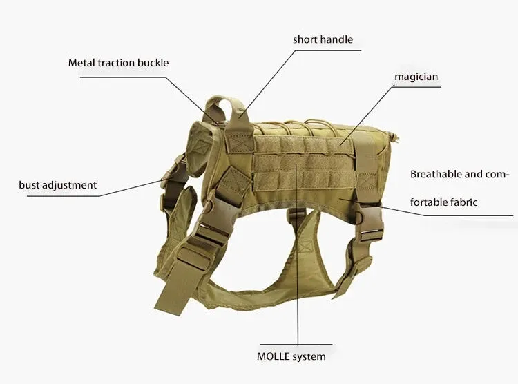 Tactical K9 Dog Harness - Durable Training Vest for Dogs