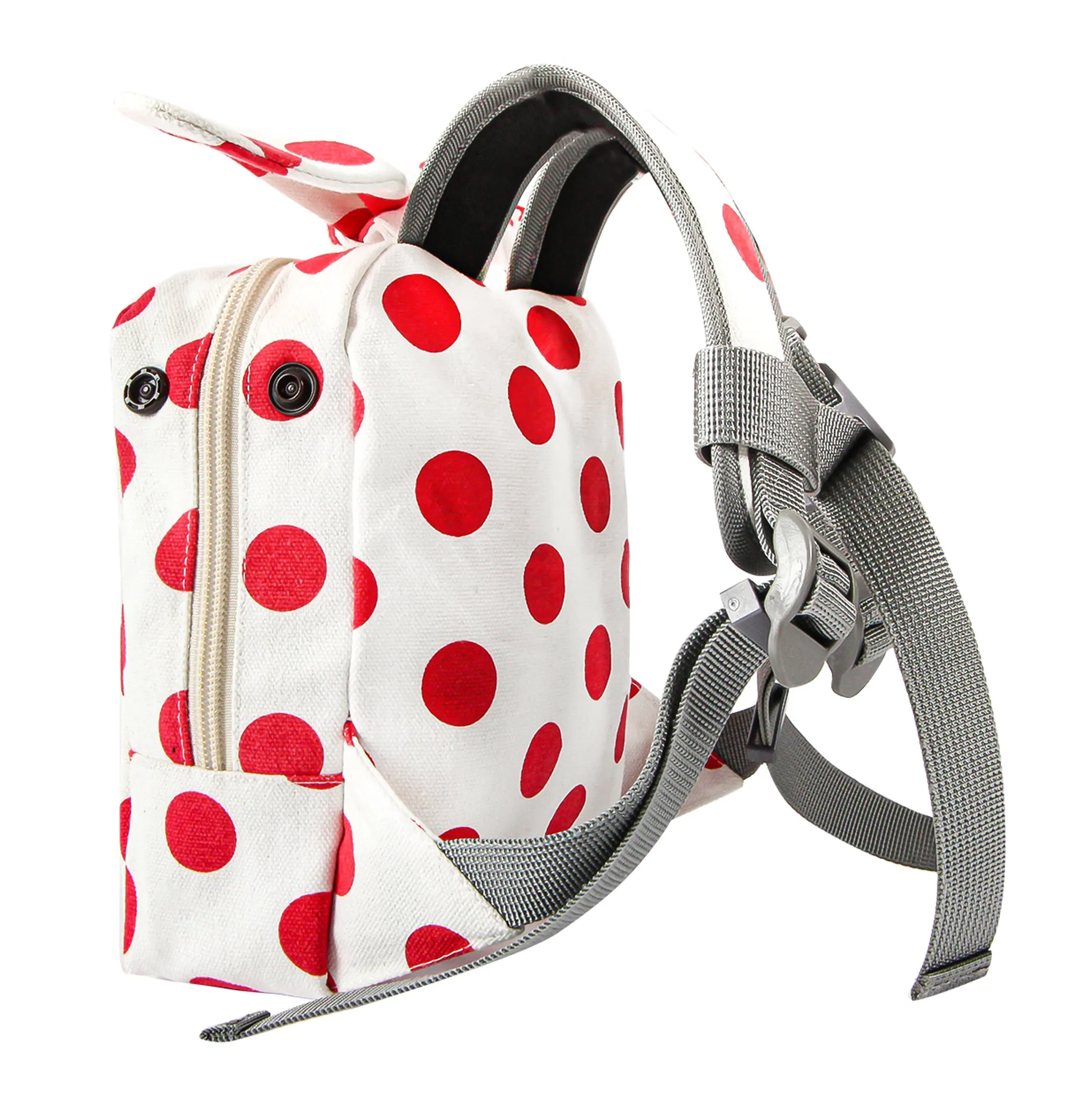Touchdog ® Polka Dot Large Pocketed Zippered Duffle Dog Backpack and Harness