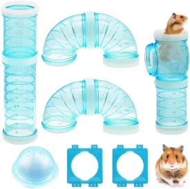 Transparent Hamster Cage Adventure External Pipe, Creative DIY Assorted Connection Tunnel Track Toys to Expand Space for Small Animals, 2.16In