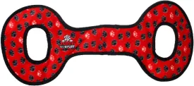 TUFFY - World's Tuffest Soft Dog Toy - NO Stuff Tug-O-War - Squeakers - Multiple Layers. Made Durable, Strong & Tough. Interactive Play (Tug, Toss & Fetch). Machine Washable & Floats (Red Paw 2 Pack)